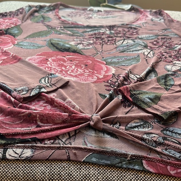 Y2K Vintage Sheer “Night Garden” Floral Top, Circa 2005 - Picture 3 of 16